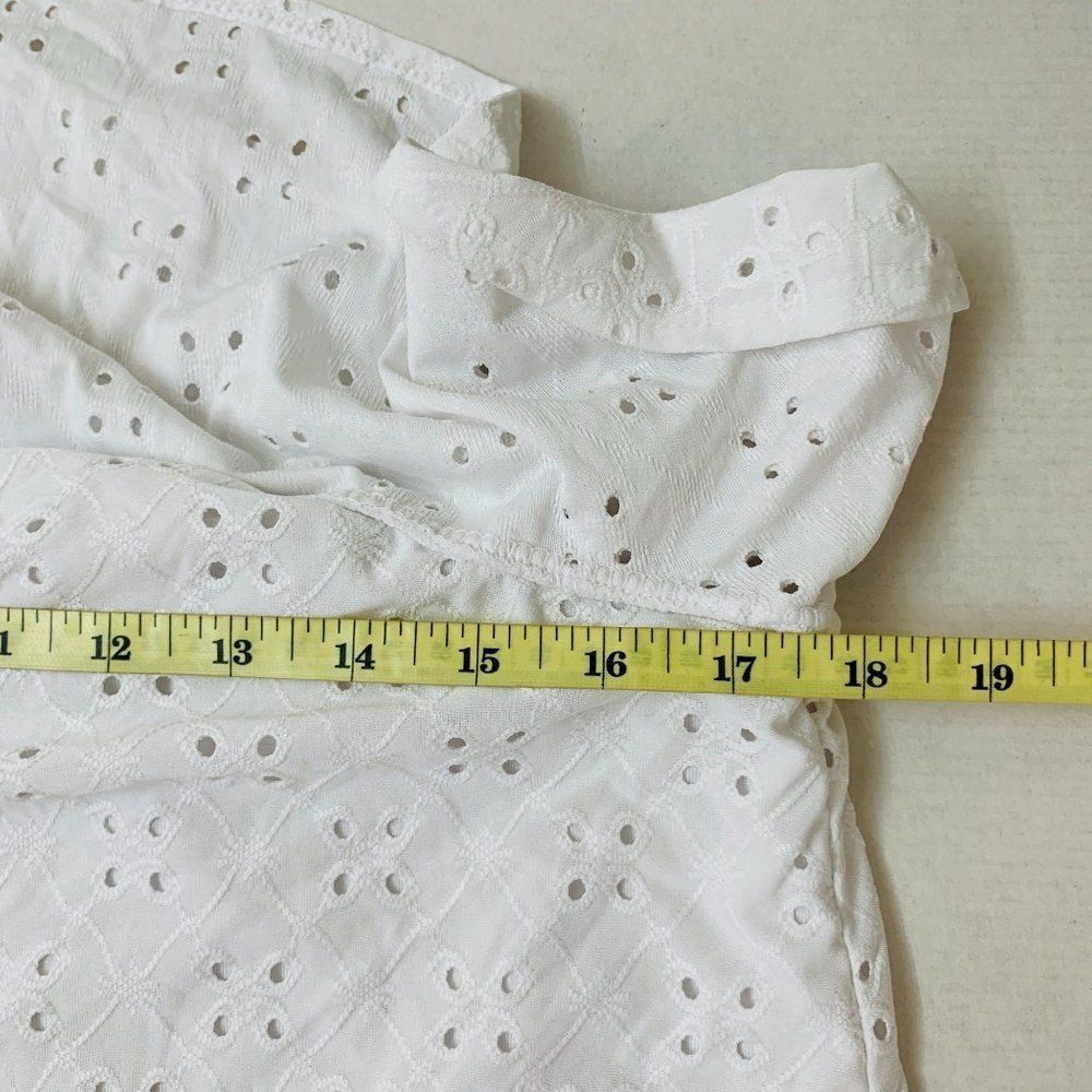White Eyelet Ruffle Tank Top - Picture 5 of 5